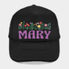 Mary Wildflower Floral Name Cute Botanical Mother Gift Design Hat
